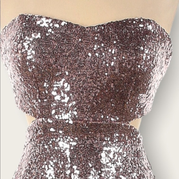 SPEECHLESS Pink Sequin Strapless Mini Dress - Picture 3 of 3